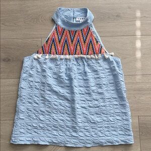THML Multicolor Chevron Halter Top